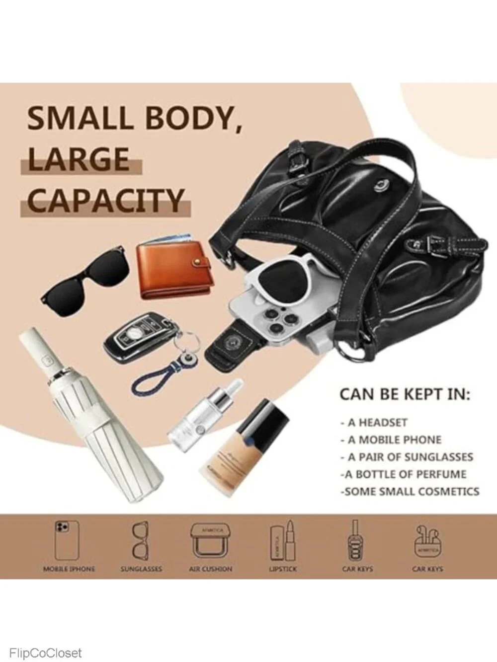 Faux Leather Y2K Hobo Shoulder Bag Top Handle Punk Purse Clutch for Women